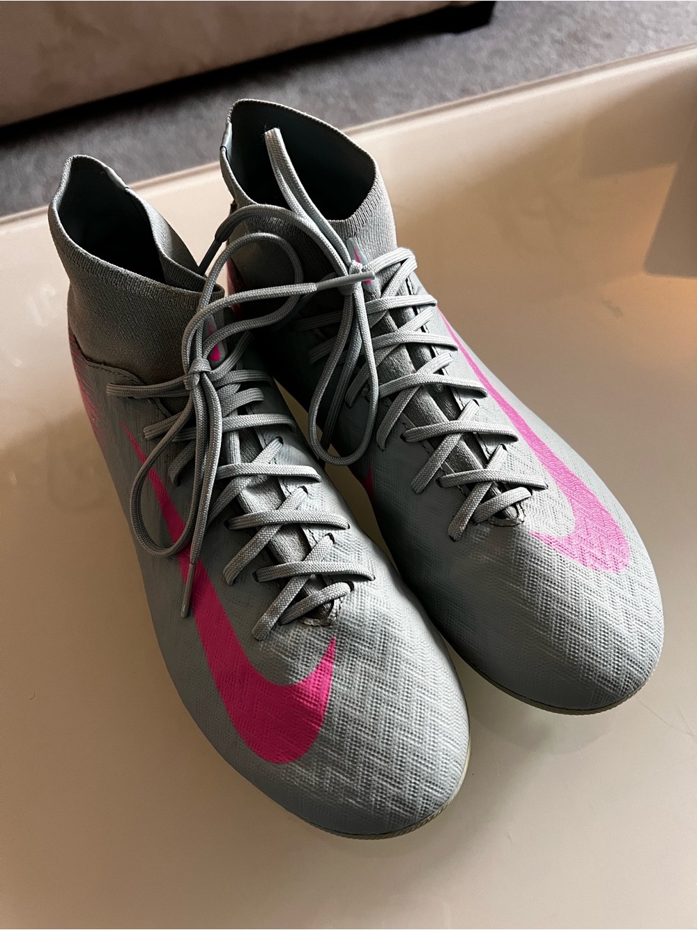 NIKE Zoom Mercurial Superfly 10 Academy AG Soccer Cleats Blue Pink - Picture 3 of 15